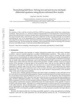 Normalizing field flows: Solving forward and inverse stochastic
  differential equations using physics-informed flow models