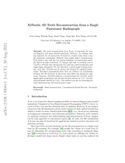 X2Teeth: 3D Teeth Reconstruction from a Single Panoramic Radiograph
