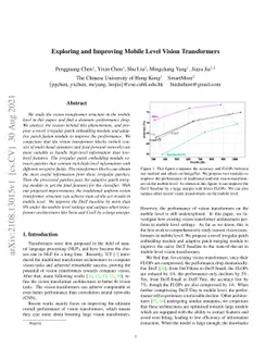 Exploring and Improving Mobile Level Vision Transformers
