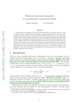 Piecewise monotone estimation in one-parameter exponential family