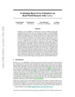 Evaluating Bayes Error Estimators on Real-World Datasets with FeeBee