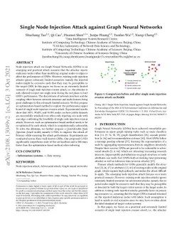 Single Node Injection Attack against Graph Neural Networks