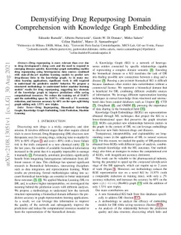 Demystifying Drug Repurposing Domain Comprehension with Knowledge Graph
  Embedding