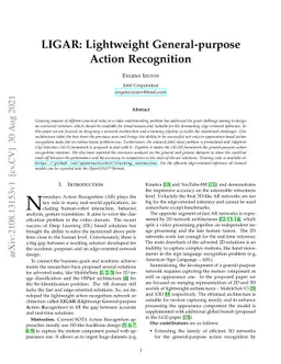 LIGAR: Lightweight General-purpose Action Recognition