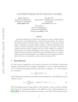A principled stopping rule for importance sampling