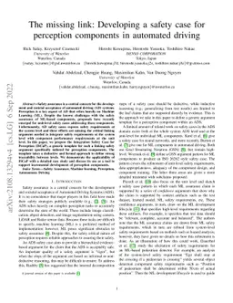 The missing link: Developing a safety case for perception components in
  automated driving