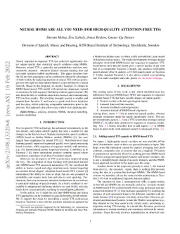 Neural HMMs are all you need (for high-quality attention-free TTS)