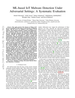 ML-based IoT Malware Detection Under Adversarial Settings: A Systematic
  Evaluation