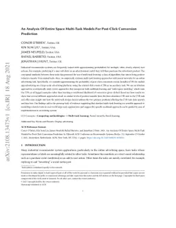 An Analysis Of Entire Space Multi-Task Models For Post-Click Conversion
  Prediction