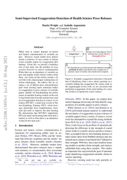 Semi-Supervised Exaggeration Detection of Health Science Press Releases