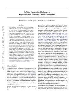DoWhy: Addressing Challenges in Expressing and Validating Causal
  Assumptions