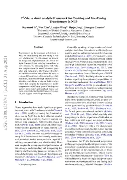 T3-Vis: a visual analytic framework for Training and fine-Tuning
  Transformers in NLP