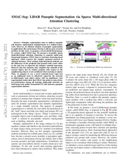 SMAC-Seg: LiDAR Panoptic Segmentation via Sparse Multi-directional
  Attention Clustering