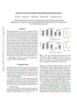 Self-balanced Learning For Domain Generalization