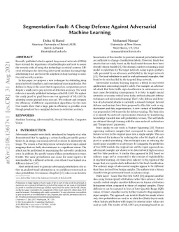 Segmentation Fault: A Cheap Defense Against Adversarial Machine Learning