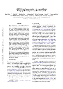 MELM: Data Augmentation with Masked Entity Language Modeling for
  Low-Resource NER