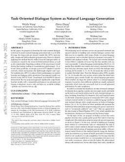 Task-Oriented Dialogue System as Natural Language Generation