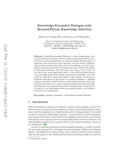 Knowledge-Grounded Dialogue with Reward-Driven Knowledge Selection