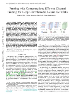 Pruning with Compensation: Efficient Channel Pruning for Deep
  Convolutional Neural Networks