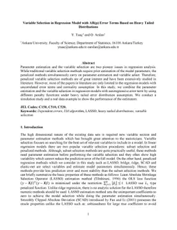 Variable Selection in Regression Model with AR(p) Error Terms Based on
  Heavy Tailed Distributions