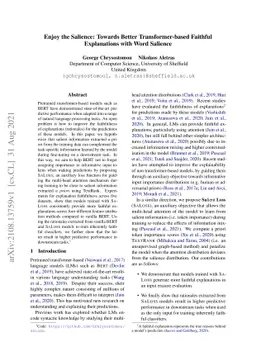 Enjoy the Salience: Towards Better Transformer-based Faithful
  Explanations with Word Salience