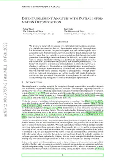 Disentanglement Analysis with Partial Information Decomposition