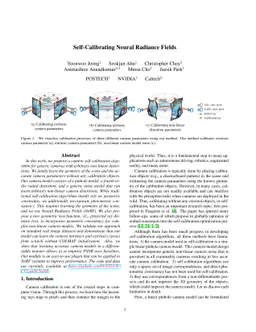 Self-Calibrating Neural Radiance Fields