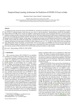 Temporal Deep Learning Architecture for Prediction of COVID-19 Cases in
  India