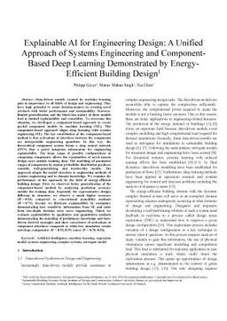 Explainable AI for engineering design: A unified approach of systems
  engineering and component-based deep learning