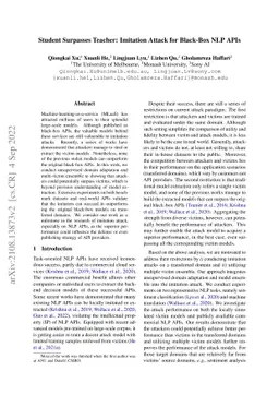 Student Surpasses Teacher: Imitation Attack for Black-Box NLP APIs