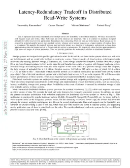 Latency-Redundancy Tradeoff in Distributed Read-Write Systems