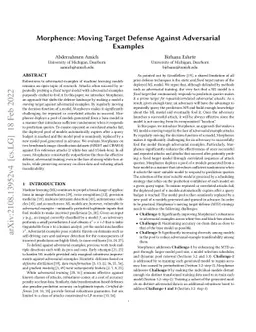 Morphence: Moving Target Defense Against Adversarial Examples