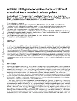 Artificial intelligence for online characterization of ultrashort X-ray
  free-electron laser pulses