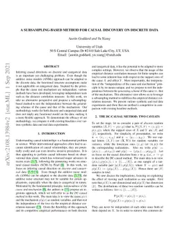 A Subsampling-Based Method for Causal Discovery on Discrete Data