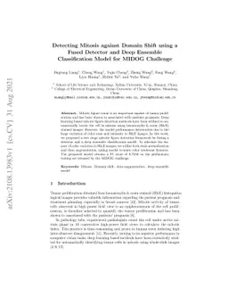 Detecting Mitosis against Domain Shift using a Fused Detector and Deep
  Ensemble Classification Model for MIDOG Challenge