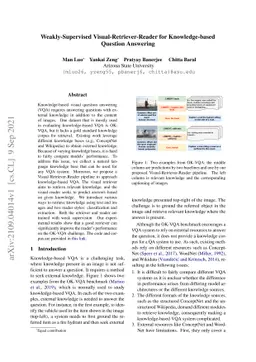 Weakly-Supervised Visual-Retriever-Reader for Knowledge-based Question
  Answering