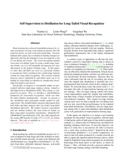 Self Supervision to Distillation for Long-Tailed Visual Recognition
