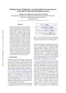 Thinking Clearly, Talking Fast: Concept-Guided Non-Autoregressive
  Generation for Open-Domain Dialogue Systems