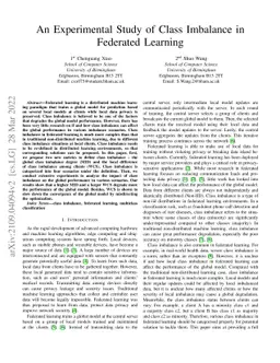 An Experimental Study of Class Imbalance in Federated Learning