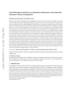 From Philosophy to Interfaces: an Explanatory Method and a Tool Inspired
  by Achinstein's Theory of Explanation