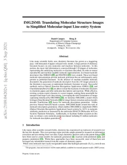 IMG2SMI: Translating Molecular Structure Images to Simplified
  Molecular-input Line-entry System
