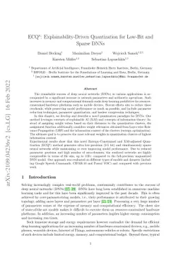 ECQ$^{\text{x}}$: Explainability-Driven Quantization for Low-Bit and
  Sparse DNNs