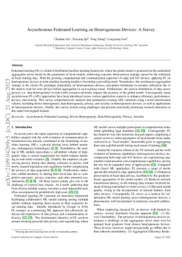 Asynchronous Federated Learning on Heterogeneous Devices: A Survey