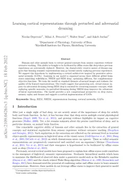 Learning cortical representations through perturbed and adversarial
  dreaming