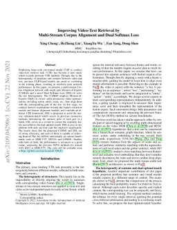 Improving Video-Text Retrieval by Multi-Stream Corpus Alignment and Dual
  Softmax Loss