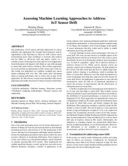 Assessing Machine Learning Approaches to Address IoT Sensor Drift