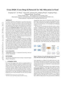 Cross DQN: Cross Deep Q Network for Ads Allocation in Feed