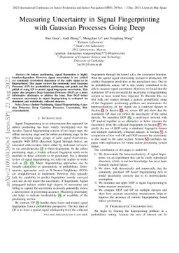 Measuring Uncertainty in Signal Fingerprinting with Gaussian Processes
  Going Deep