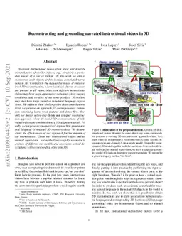 Reconstructing and grounding narrated instructional videos in 3D