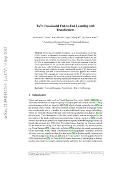 TxT: Crossmodal End-to-End Learning with Transformers